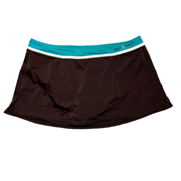 Swim bottoms, brown/teal swim bottom size 12 - Picture 1 of 4